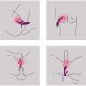 Вибростимулятор с ребристым стволом, клиторальным отростком и нагревом SVAKOM ANGEL SUDV-03B-PMR
